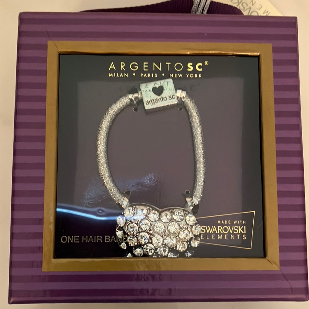 Silver and crystal hair band